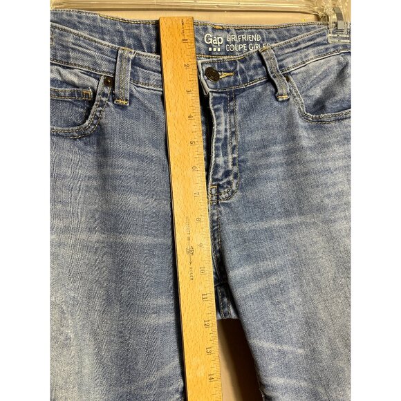 Gap Girlfriend Jeans Slim Tapered Mid Rise Basic Soft Grunge Basic Womens 6/28R - Picture 6 of 9